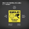 Avery Smile You're on Camera Video Surveillance Labels, Waterproof, UV Resistant, Preprinted, 4" x 4", 8 Labels - 2 of 4