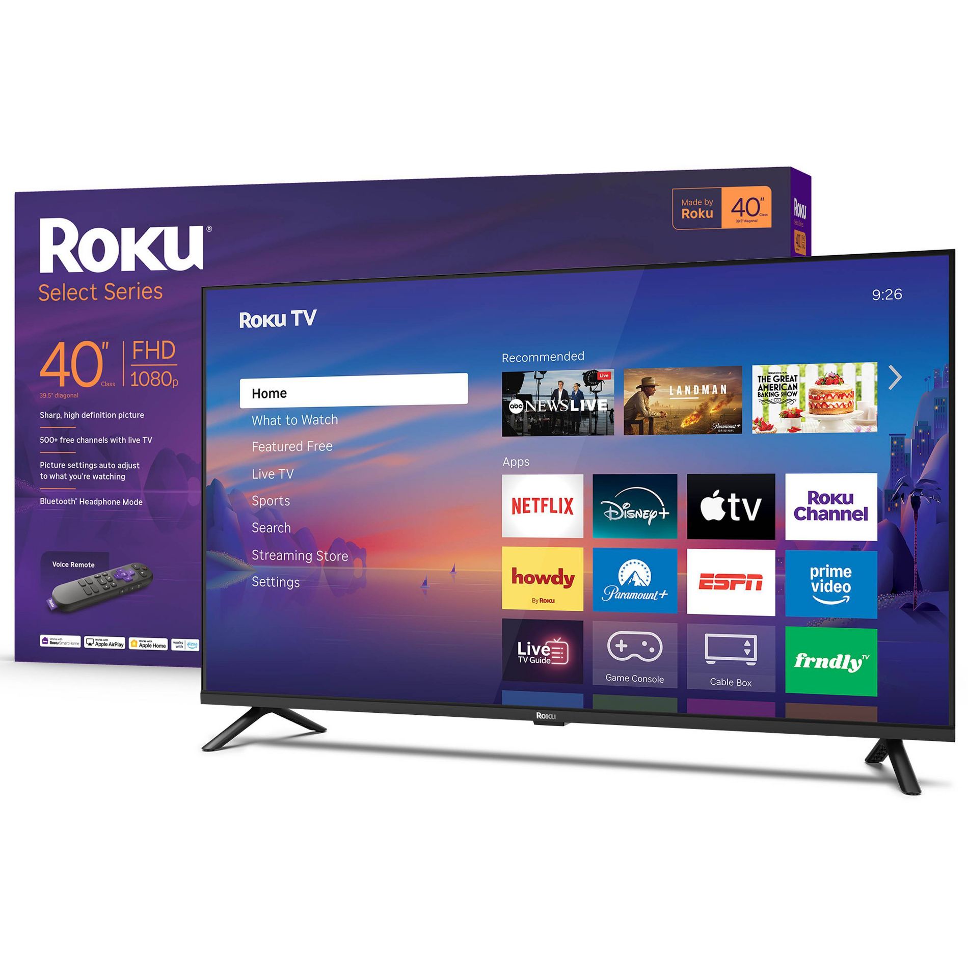 Roku 40" Select Series 1080p Full HD Smart Roku TV with Roku TV Remote: Streaming, Apple Airplay, 3 HDMI Ports