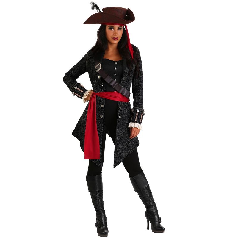 HalloweenCostumes.com Plus Size Womens Fearless Pirate Costume, 1 of 2