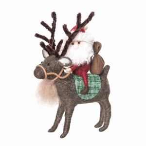 Gallerie II Santa With Reindeer Figurine - 1 of 3