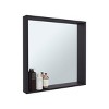 GlasFlength Decorative Wall Mirrors Medicine Cabinet Accent Mirror Wall Mounted Mirror Storage Cabinet for Bathroom Wall, Black, 23.6"*2.8"*23.6" - 3 of 4