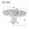 LOVMOR Retro Extendable Dining Table with 16" Leaf Wood Farmhouse Round Tables, Adjustable length 42" to 56 Desktop, for Kitchen, Restaurant, Black - 3 of 4