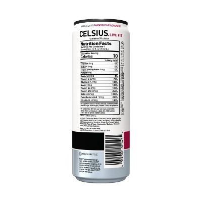 Celsius Sparkling Mango Passionfruit Energy Drink - 12 fl oz Can