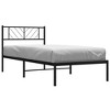 vidaXL Metal Bed Frame with Headboard Black 39.4 in.x78.7 in. - 3 of 4