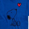 Men's - Peanuts - Snoopy with Red Heart Short Sleeve Graphic T-Shirt - 2 of 4