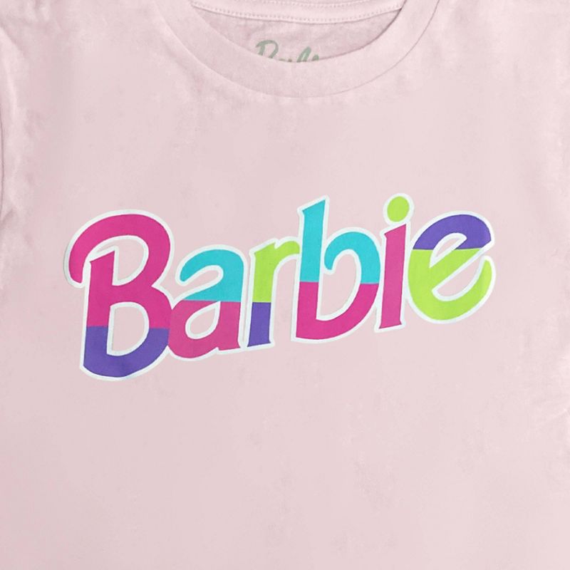 Girls&#39; Barbie Logo Short Sleeve Graphic T-Shirt - Pink, 2 of 4