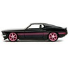 1969 Ford Mustang Black Metallic with Pink Stripes and Wheels "Pink Slips" Series 1/32 Diecast Model Car by Jada - 4 of 4