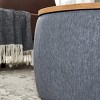 GlasFlength Ottomans and Benches Round Storage Portable Ottoman with Dual Function Simple Design for Modern Living Spaces, Gray, 26.25"*26"*16.88" - 3 of 4