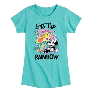 Girls' - Disney - Eat The Rainbow Fitted Short Sleeve Graphic T-Shirt - 1 of 4