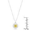 Slickblue Women’s Rhodium Plated Bridal Pendant Necklace, Cubic Zirconia, Classic Style, 17.5" Chain, 4 Color Options - 3 of 3