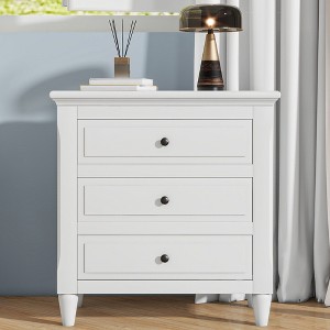 NicBex 3-Drawer Modern Nightstand Wooden Bedside Table with Storage Cabinet for Bedroom, Living Room, Study - 1 of 4