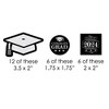 Big Dot of Happiness Graduation Cheers Paper Straw Decor - 2024 Graduation Party Striped Decorative Straws - Set of 24 - 2 of 4