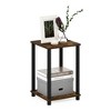 Furinno End Table Nightstand Sofa Side Table Display Storage Furniture Shelf for Living Room&Home Decor&Bedroom,Amber Pine/Black - 4 of 4
