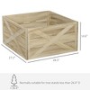 Aghana Digitals 28" Farmhouse Paulownia Wood Christmas Tree Collar - Distressed X-Shaped Design, - 3 of 4