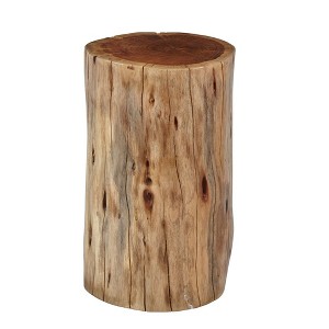 Jofran, Global Archive Solid Wood Live Edge Stump Accent Table, Brown - 1 of 3