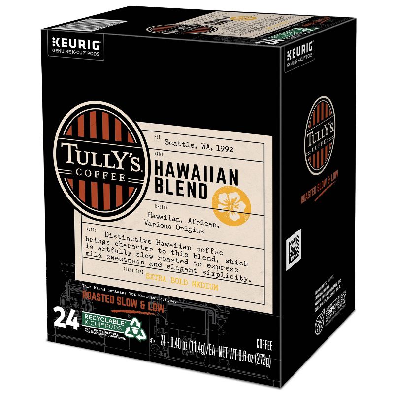 Tully&#39;s Coffee Hawaiian Blend Coffee Pods - Medium Roast - 24ct, 4 of 14