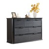 Zeus & Ruta Fluted 52" Modern Wood Dresser with 7 Drawers, Curved Design for Living Room & Hallway Storage - 2 of 4