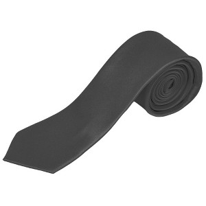 Men's Solid Color 2.5 Inch Wide And 57 Inch Long Slim Neckties - 1 of 4