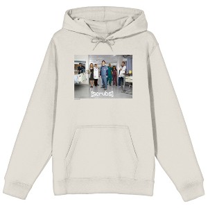 Scrubs Cast and Title Logo Adult Sand Graphic Hoodie - 1 of 2