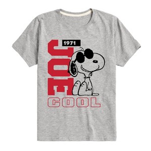 Boys' - Peanuts - Joe Cool Collegiate Short Sleeve Graphic T-Shirt - 1 of 4