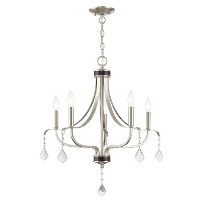 Livex Lighting Laurel 5 - Light Chandelier in  Brushed Nickel