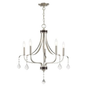 Livex Lighting Laurel 5 - Light Chandelier in  Brushed Nickel - 1 of 4