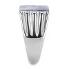 Slickblue Men's Stainless Steel Solitaire Ring with Sodalite Capri Blue Stone, Polished, Oblong, Sizes 8-13 - 4 of 4