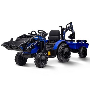 3 in 1 Ride on Tractor, Excavator & Bulldozer, 24V Kids Electric Vehicles - 1 of 4