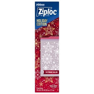 Ziploc Holiday Storage Gallon Bags - 19ct - 1 of 4