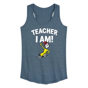 Women's - Dr. Seuss - Teacher I Am Sam I Am Graphic Racerback Tank - 1 of 4
