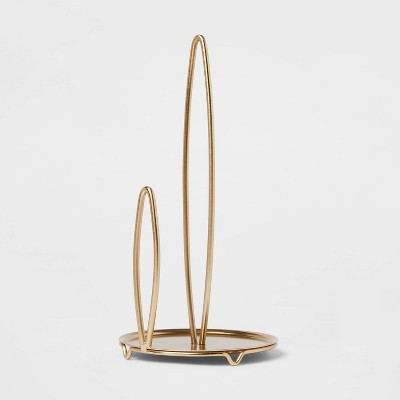 Iron Wire Paper Towel Holder Gold - Threshold&#8482;