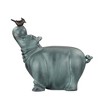 SPI Home Hippo and Friend Garden Sculpture – Whimsical Cast Aluminum Outdoor Decor, 18.5" H x 17" W x 10" D - 2 of 4