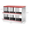 BENCMATE Pet Crates and Houses 6 Houses Dual Chamber Poultry Nesting Box for Hens and Ducks, Secure Egg Laying Sanctuary, Red, 35.43"*14.17"*6.69" - 3 of 4
