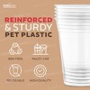 Durameg Large Party Plastic Cups with Straw-Slot Flat Lids 16 oz 100 Count - Crystal Clear Disposable Party Cups - 4 of 4