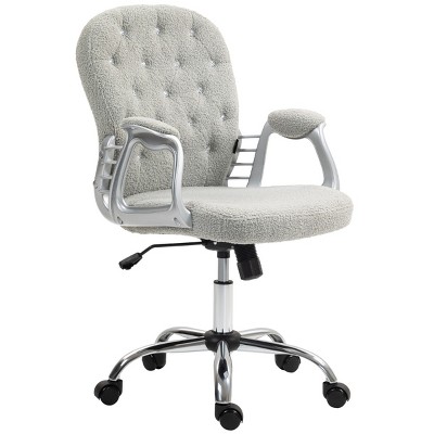 GlasFlength Task and Office Chairs Adjustable Office Chair Ergonomic Swivel Chair Computer Arm Chair for Long Sitting, Gray, 23.5"*23.8"*40.5"