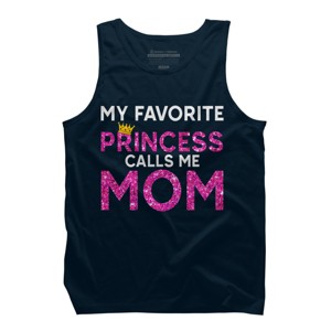 Men's Design By Humans My Favorite Princess Calls Me Mom Crown By MeowShop Tank Top - 1 of 2