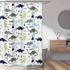 Sweet Jojo Designs Shower Curtain 72in.x72in. Mod Dinosaur Blue and Green - 2 of 4