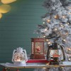 AZL1 Life Concept Decorative Christmas Lantern with Snowman Tree Water Spinning 6 Hour Timer for Holiday Table Decor, White, 5.5"*5.5"*9.8" - 3 of 4