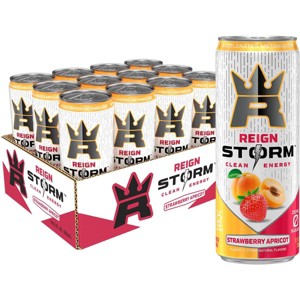 Reign Storm, Strawberry Apricot, Fitness & Wellness Energy Drink - 12 Fl Oz (Pack of 12) - 1 of 4