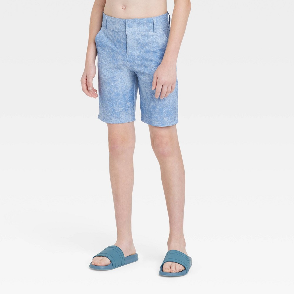 plusBoys' Textured Hybrid Swim Shorts - art class Blue 12 Husky