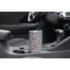Elanze Designs 20 oz Stainless Steel On the Go Insulated Travel Tumbler With Push Top Lid, Berry Red Cheetah Leopard Print Sky Blue - 3 of 4