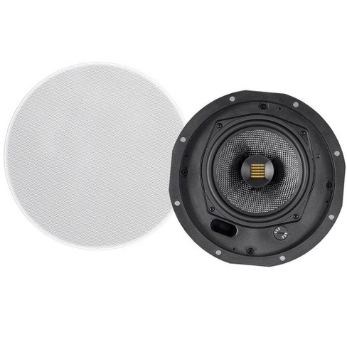 Monoprice Amber Ceiling Speakers 8-inch 2-way Carbon Fiber With Ribbon