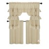 Kate Aurora Country Farmhouse Living Solid Colored Cafe Kitchen Curtain Tier & Swag Valance Set - 2 of 2