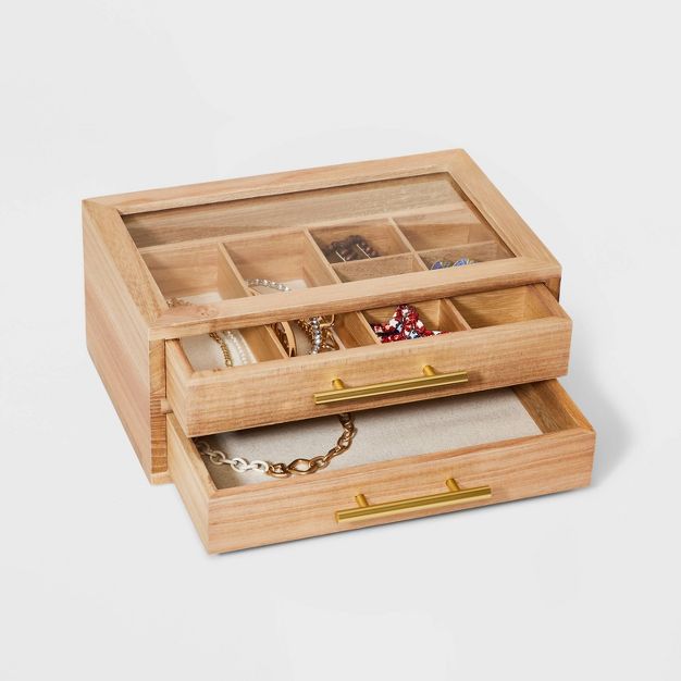 Two Layer Jewelry Organizer - A New Day™ Light Brown