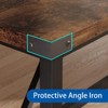 70.8 Inch Large Farmhouse Kitchen Table, Rectangle Dining Table for 8 People, Wooden Home Office Desk - 4 of 4