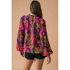 Women's Brynn Tie Floral Print Top - FLYING TOMATO - 3 of 4