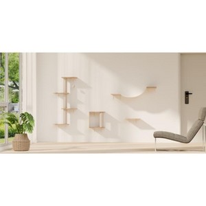 Racxily 4pcs Modern Wall-Mounted Cat Furniture - 1 of 4