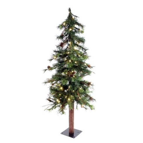 Vickerman 4' Mixed Country Alpine Artificial Christmas Tree, Warm White ...