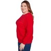 Alfred Dunner Women's Embellished Neckline Anti-Pill Sweater - 4 of 4