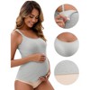 INSPIRE CHIC Women's Maternity Thermal Tank Tops with Built-In Bra Pregnancy Nursing Camisole with Adjustable Straps - 3 of 4